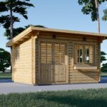 Premium Gartenhaus LINZ 4X3 m , 12m² mit Pultdach