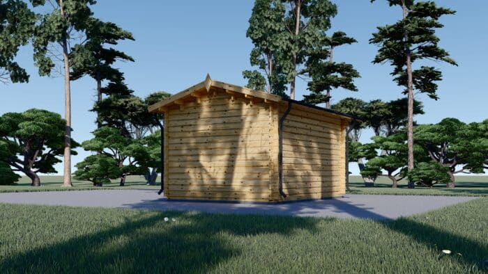 Premium Gartenhaus aus Holz PETRA (34mm), 3x3m
