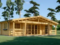 Blockbohlenhaus FLORENZ (66mm), 100m² + 20m² Terrasse