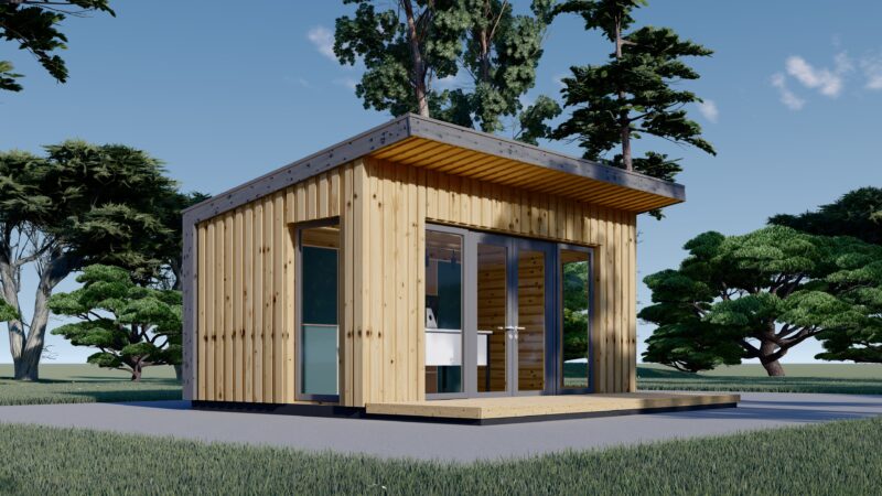 Gartenhaus EMIL (34mm + Holzverschalung ), 5x3m, 15m² Isoliert