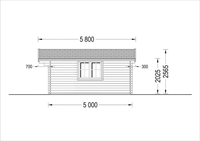 Premium Gartenhaus LINZ 5x5m, 25m²