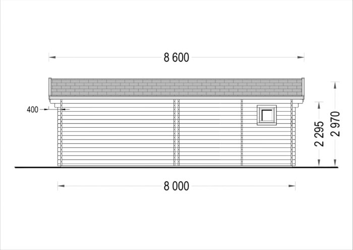 Premium Blockbohlenhaus AUGSBURG (66 mm) 48 m²