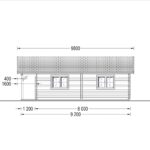 Blockbohlenhaus RIVIERA (66 mm), 100 m² + 20m² Terrasse