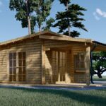 Gartenhaus HELENE 6x4m, 24m² mit 12.5m² Terrasse