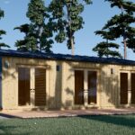 Blockbohlenhaus Angelika 44mm + Holzverschalung), 8.2x6.2m, 50m²