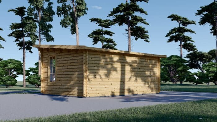 Gartenhaus aus Holz EBENSEE (44 mm), 5x4 m, 20 m²