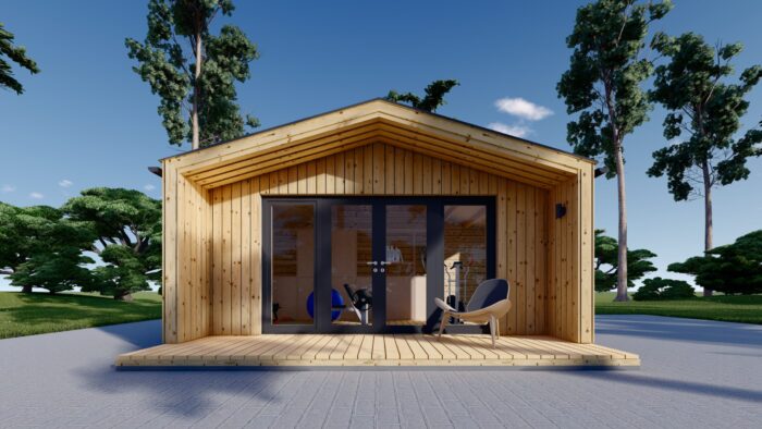 Gartenhaus ELSA (34 mm + Holzverschalung), 5x3m, 15m²