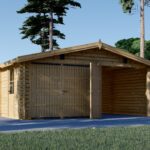 Doppelgarage aus Holz (44mm), 6x8 m, 48m²