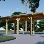 Carport aus Holz CLASSIC, 3x6 m, 18 m²