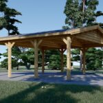 Doppelcarport aus Holz CLASSIC, 6x6 m, 36 m²