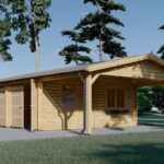 Doppelgarage (44 mm) 6x6m mit Carport 3x6m, 54m²