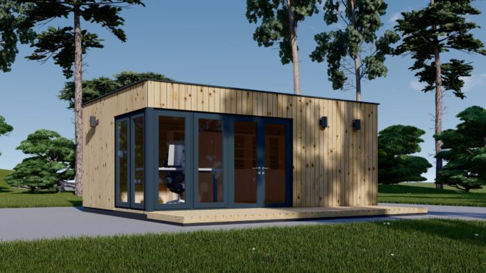 Premium Gartenhaus Tobi (34mm + Holzverschalung), 6x4m, 24m²