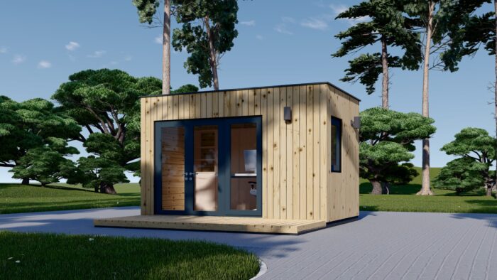 Premium Gartenhaus Tobi (34 mm + Holzverschalung) 10m²