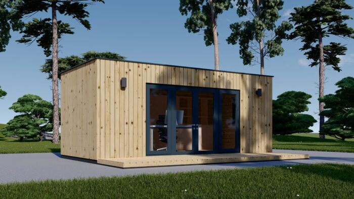 Premium Gartenhaus Tobi (34mm + Holzverschalung), 6x3m, 18m²