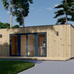 Premium Gartenhaus (34 mm + Holzverschalung) 7x4 m, 28 m² Extra Isoliert