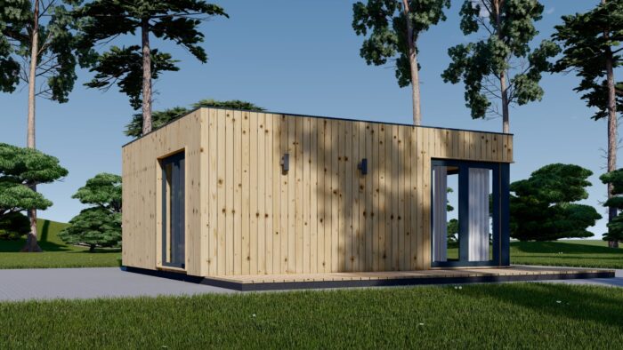 Premium Gartenhaus Tobi (34mm + Holzverschalung), 6x5m, 18m²
