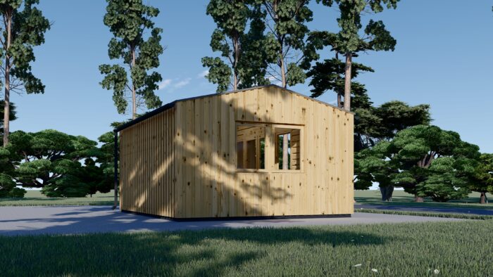 Gartenhaus TINA (44mm + Holzverschalung ), 5.5x4m, 16.5m²