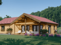 Bungalow Aurora Isoliert 66mm + Holzverschalung),63 m²