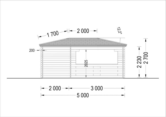 Gartenpavillon Florida (28mm), 3x5m, 15m²