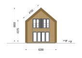 Holzhaus AUSTRIA ( 66mm + Holzverschalung, Isoliert), 81m² – Bild 12