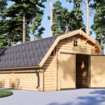 Holzgarage Kansas (44mm), 5x6m, 30m²