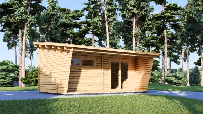 Gartenhaus aus Holz HANS (44mm), 6x3m, 18m²