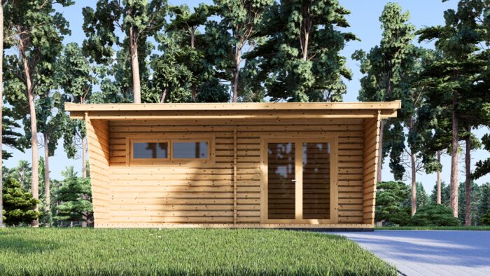 Gartenhaus aus Holz HANS (44mm), 6x3m, 18m²