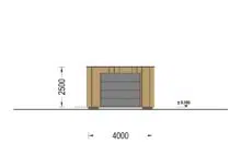 Holzgarage mit Flachdach mit 34mm + Holzverschalung, 4x6m, 24m² – Bild 10