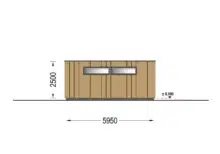 Holzgarage mit Flachdach mit 34mm + Holzverschalung, 4x6m, 24m² – Bild 11
