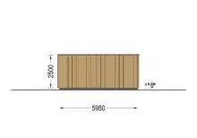 Holzgarage mit Flachdach mit 34mm + Holzverschalung, 4x6m, 24m² – Bild 8