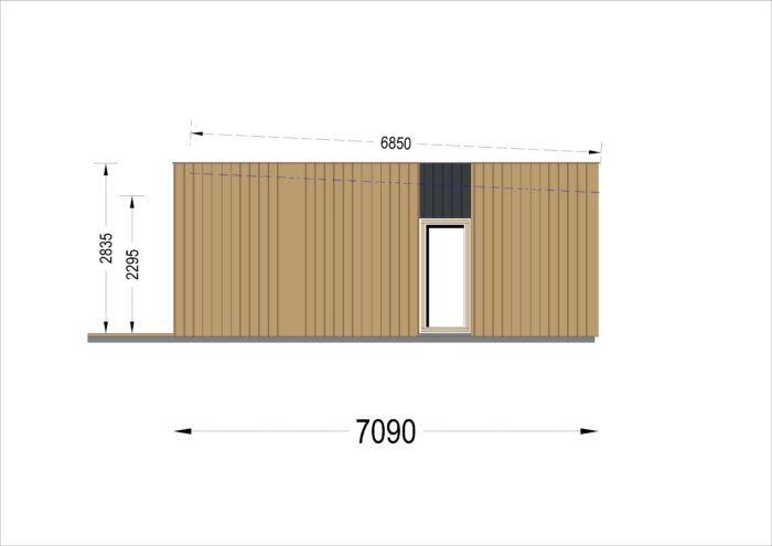 Holzhaus KULM 2 (66 mm + Holzverschalung) 64 m² Isoliert