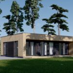 Holzhaus KULM 1 (66 mm + Holzverschalung) 48 m² Isoliert