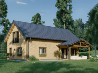 Holzhaus VERENA Isoliert, 66 mm + Holzverschalung, 110 m²