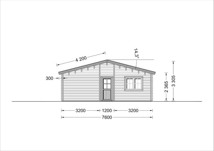 Blockbohlenhaus LIENZ (66 mm) 103 m²