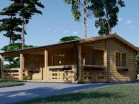 Blockbohlenhaus mit Terrasse LILLI ( 66mm), 32m² + 20m²