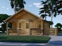 Premium Blockbohlenhaus Innsbruck (44 mm) 36 m² mit 14 m² Schlafboden