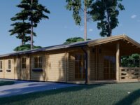 Blockbohlenhaus GOSAU (66 mm), 6x15 m, 90 m²