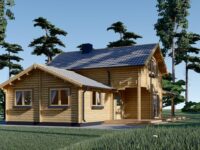 Blockbohlenhaus HORST (44+44 mm), 113 m² + 13 m² Terrasse