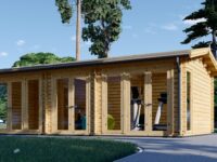 Blockbohlenhaus MARGIT (44mm), 7.5x4m, 30m²