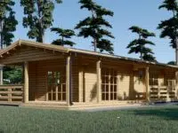 Blockbohlenhaus TRAUNSEE (44+44 mm) · 50 m² · Extra Isoliert