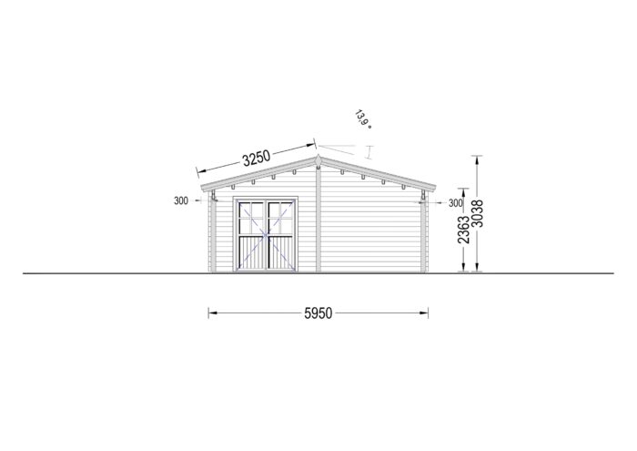 Blockbohlenhaus LUDWIG (66mm), 6x12m, 72m²