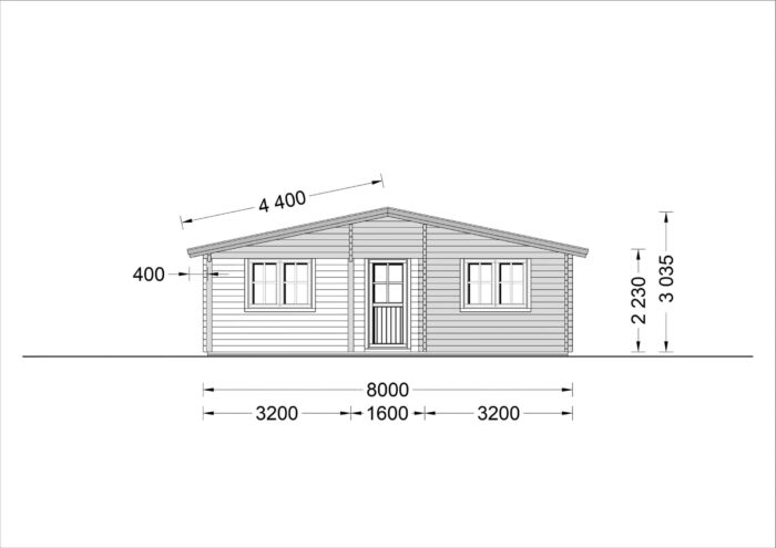 Blockbohlenhaus SCHLADMING (66 mm) 96 m² Sonderangebot