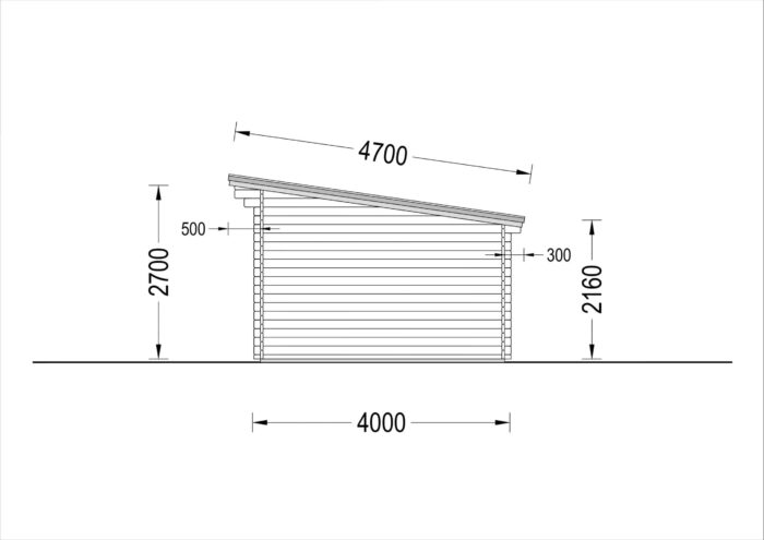 Blockbohlenhaus MARINA (44 mm) 30 m²