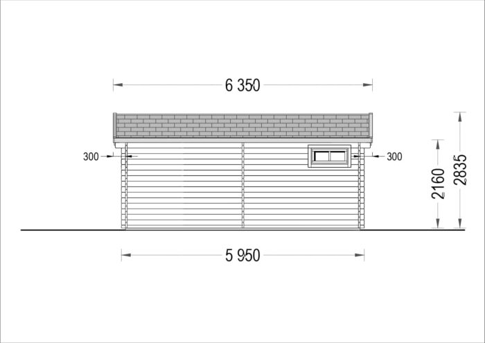 Blockbohlenhaus BASEL 6x6 m, 36 m²