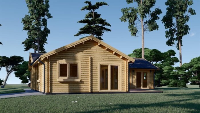 Bungalow Neusiedl aus Holz (44 + 44mm), 129m²