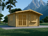 Premium Gartenhaus WIEN, 5x5 m, 25 m² Isoliert
