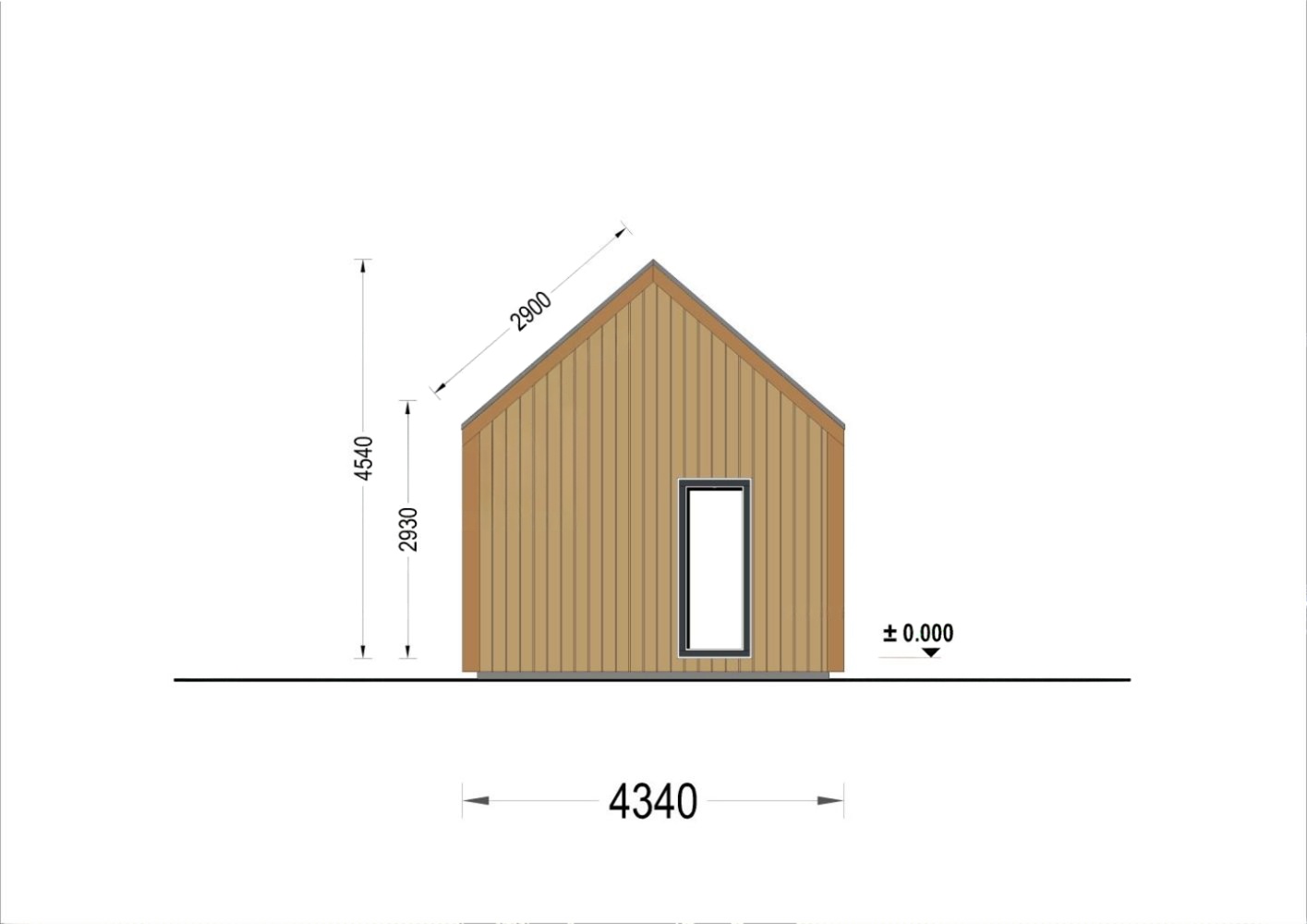 adrian1 Wohnhaus ADRIAN (Isoliert, 66 mm + Holzverschalung), 41 m² – Bild 7
