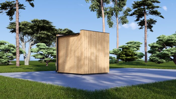 Gartensauna Erna (34 mm + Holzverschalung), 2,6 x 2,1 m, 3,8 m² – Bild 5