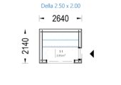 Gartensauna Erna (34 mm + Holzverschalung), 2,6 x 2,1 m, 3,8 m² – Bild 9