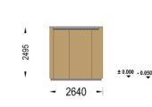 Gartensauna Erna (34 mm + Holzverschalung), 2,6 x 2,1 m, 3,8 m² – Bild 11